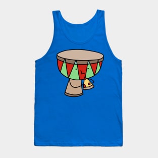 Djembe Eating Pizza Tank Top